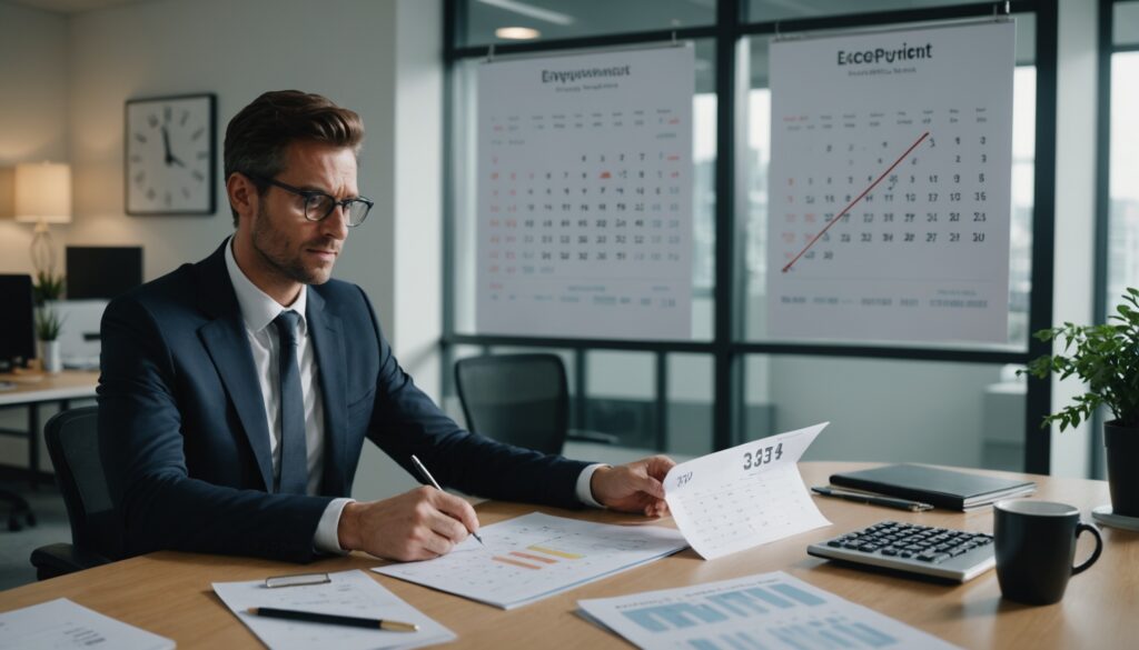 ビジネスローンの返済期間と総返済額について解説する記事のアイキャッチ画像。