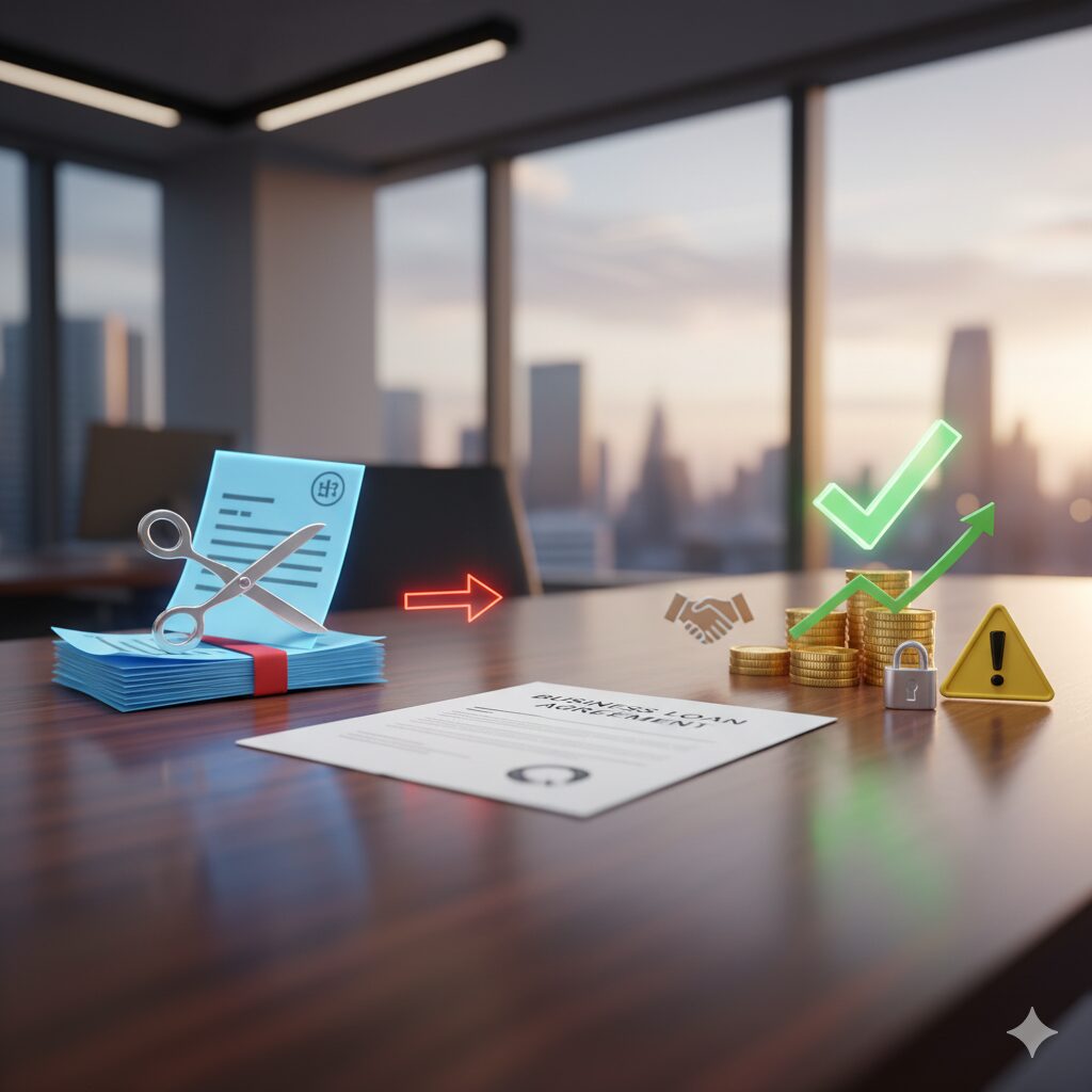 ファクタリングの手数料が高い法人様へ。ビジネスローン乗り換えで資金繰りを改善する方法