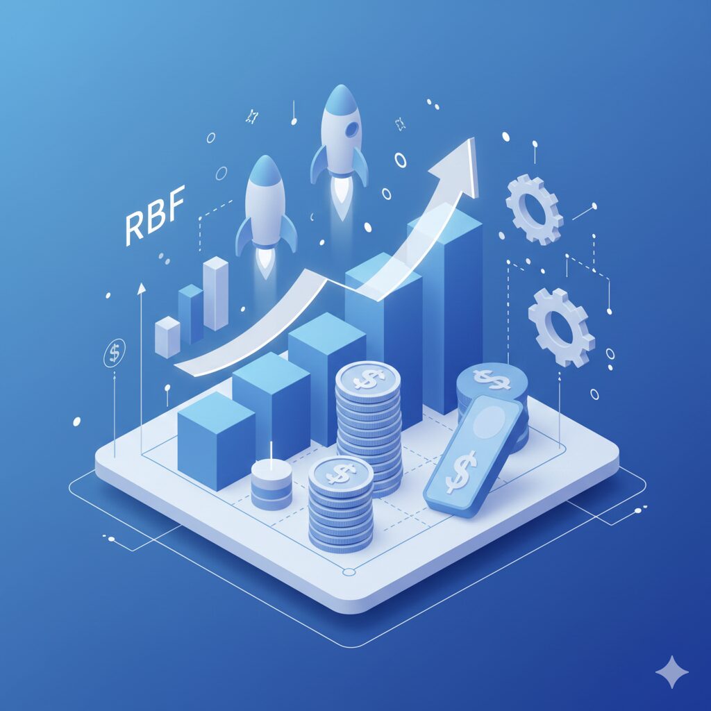 RBF（レベニューベースドファイナンス）の柔軟性を表現したイラスト