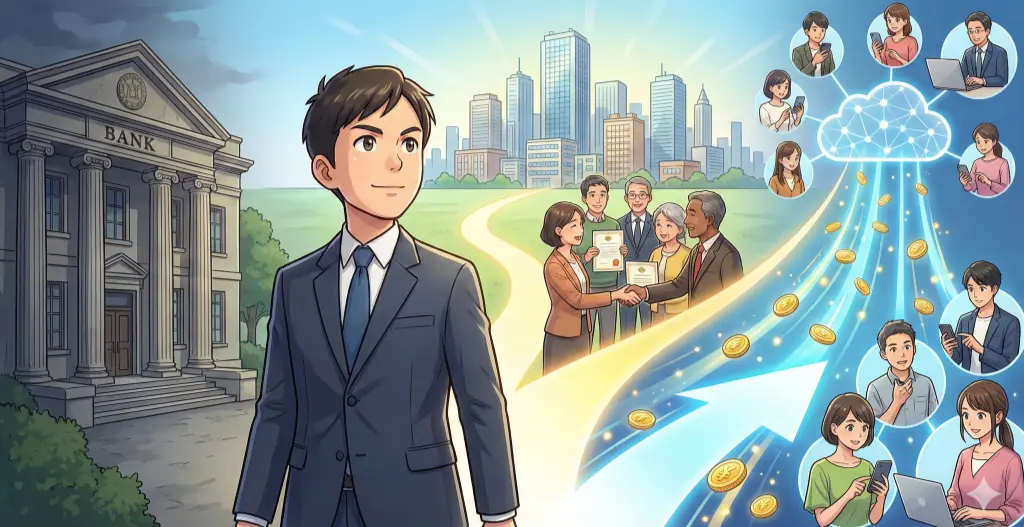 中小企業経営者が銀行だけに頼らず、少人数私募債やソーシャルレンディングで資金調達の選択肢を多様化し、成長を目指す道筋。